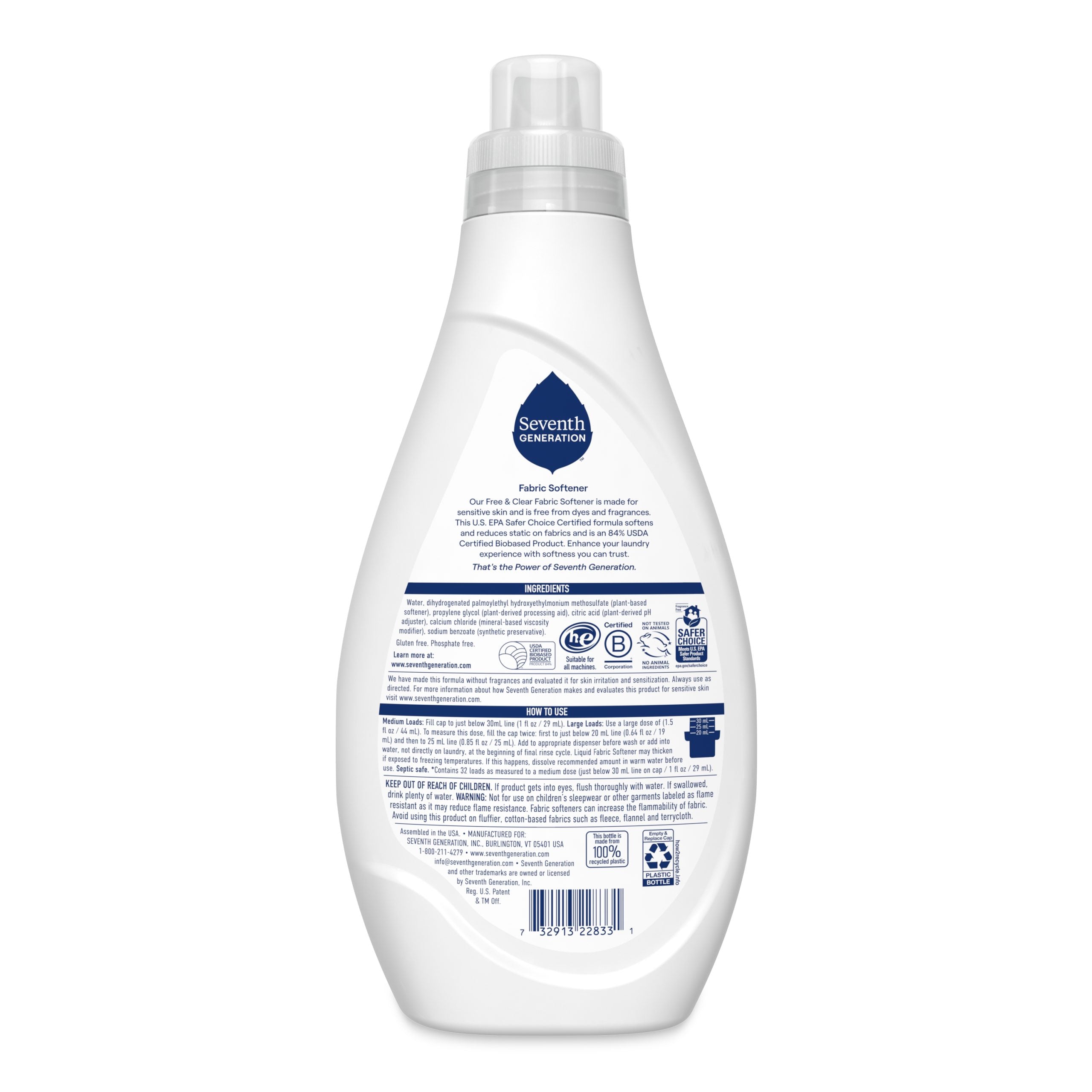 Liquid Fabric Softener - Free & Clear