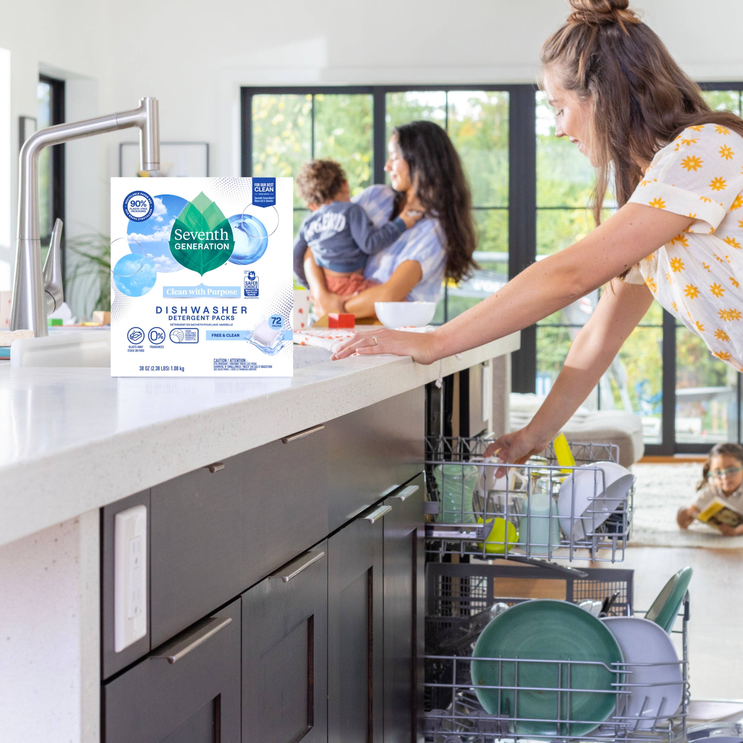 Dishwasher Detergent Packs - Free & Clear