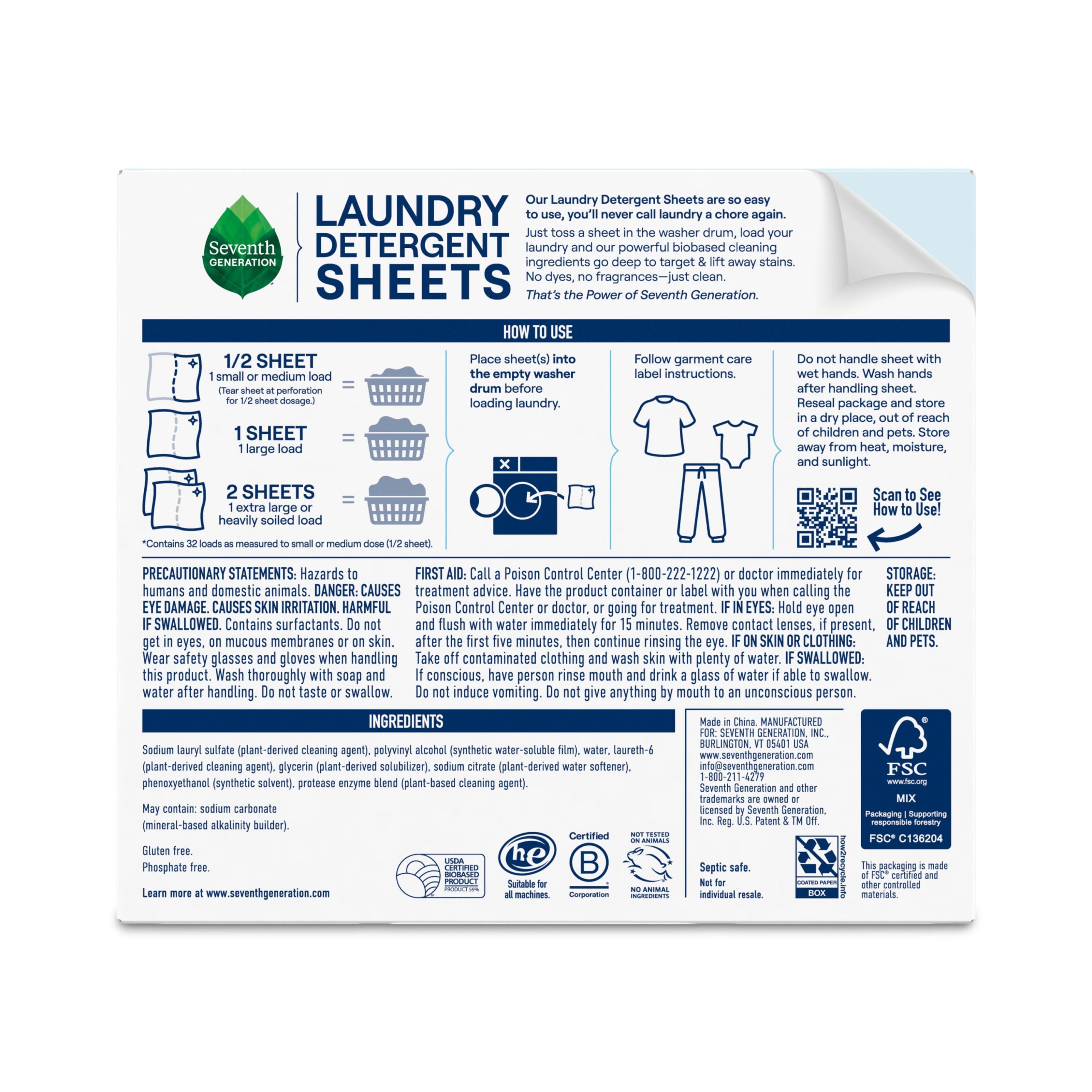 Laundry Detergent Sheets - Free & Clear