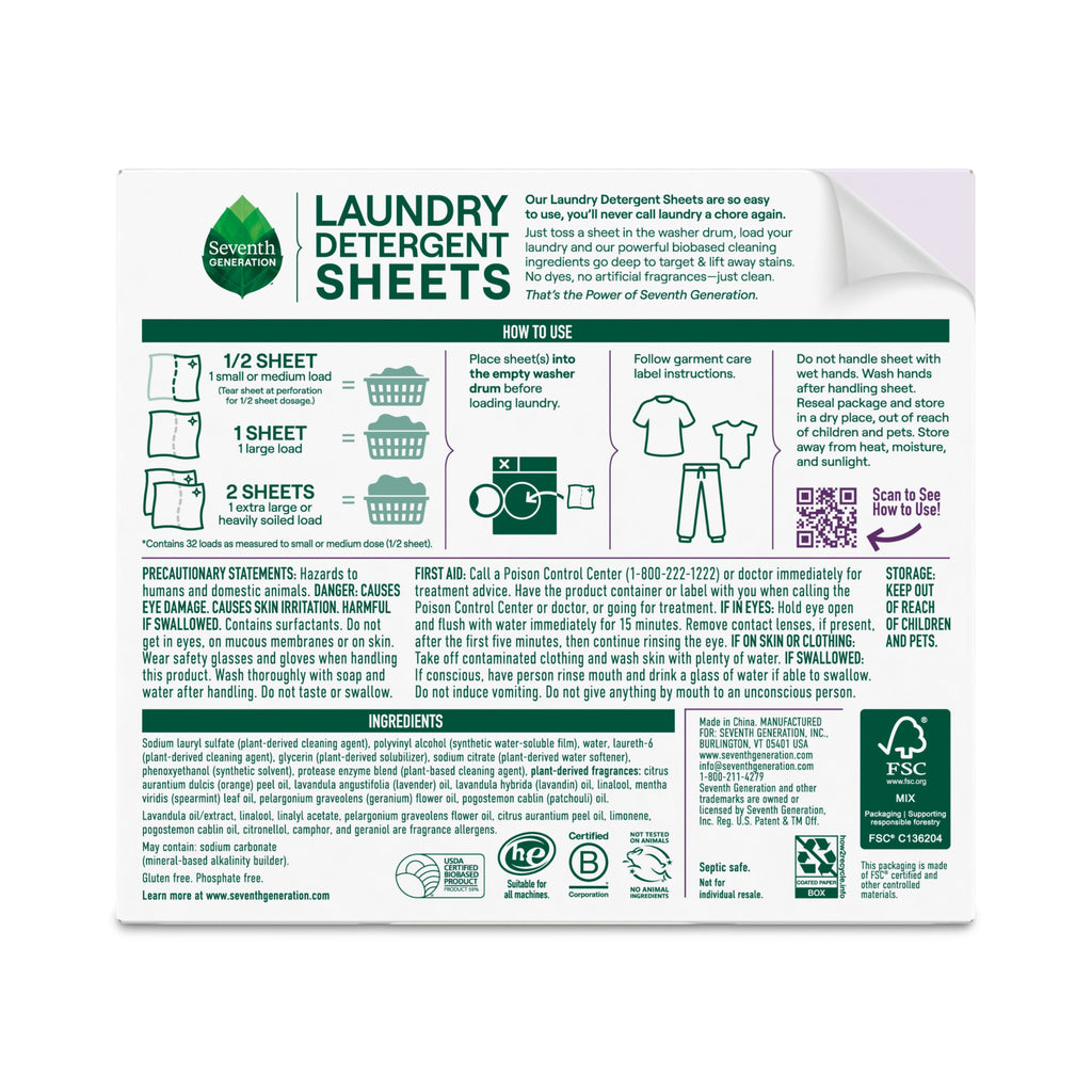 Laundry Detergent Sheets - Fresh Lavender